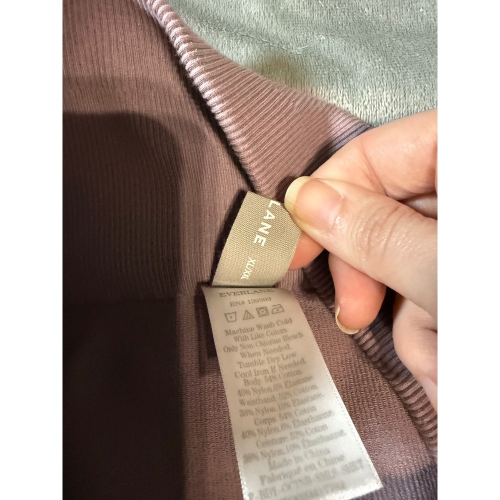 NWT Everlane Size XL/XXL Purple Biker Shorts Stretch High Waisted 7" Inseam - Picture 5 of 9